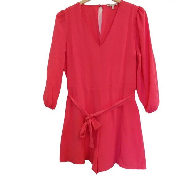 Orange Romper and Sash Belt Charlotte Russe L Hipster Disco Club - Picture 1 of 10